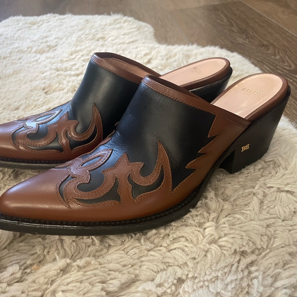 Bally leather mules